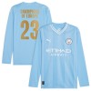 Officiële Voetbalshirt Manchester City Champions of Europe Thuis 2023-24 Lange Mouw - Heren